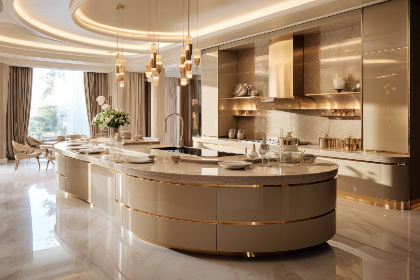 Cucina su misura in una villa privata a Dubai