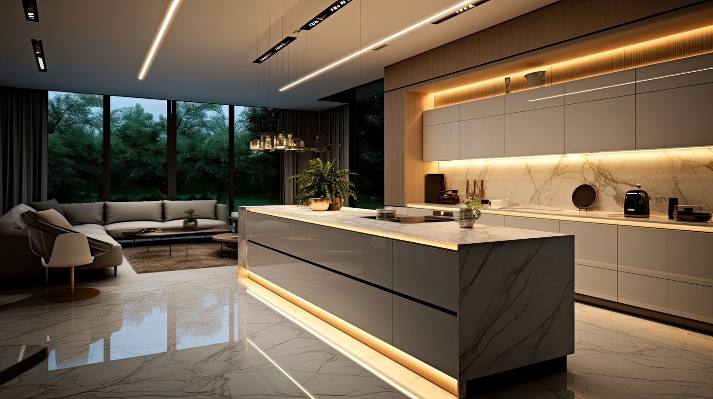 Cucina su misura in una villa privata a Milano